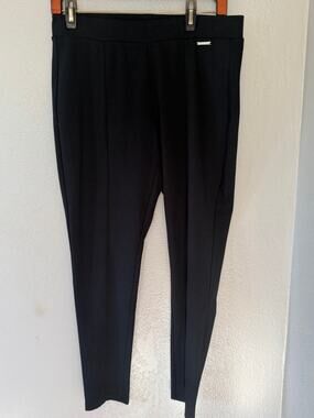 Women's Michael Michael Kors Black Straight Leg Capri Pants Leggings Sz Medium